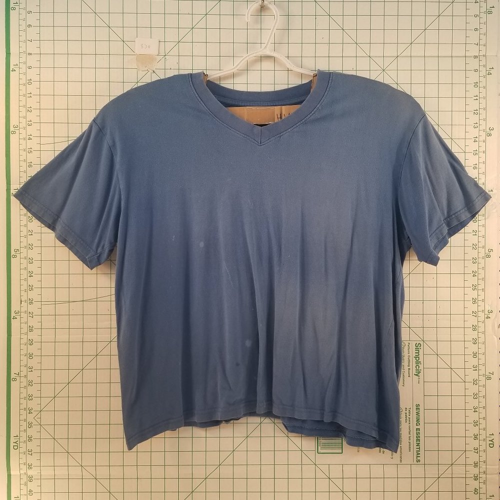Cambridge Classics Blue Crop Top Tee Large